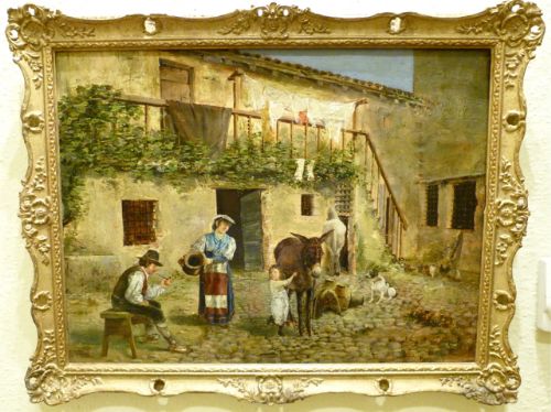 An Attractive Continental Oil Painting