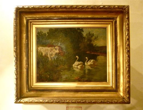 English Rural Landscape: Oil on Canvas