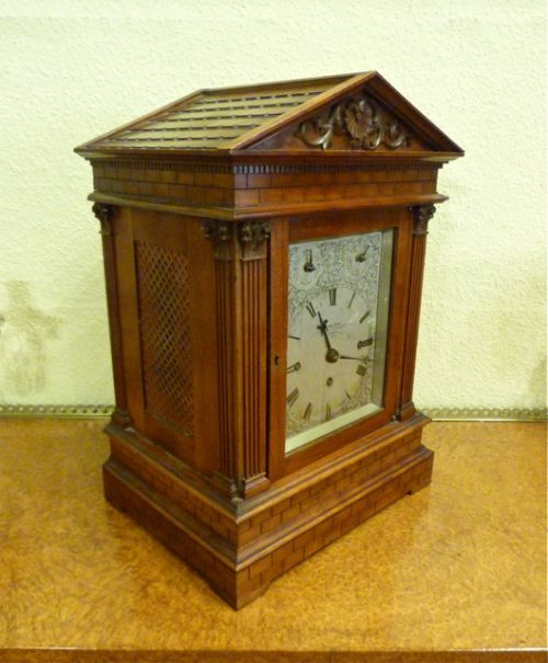 fig 1. A FINE 3-TRAIN WALNUT BRACKET CLOCK