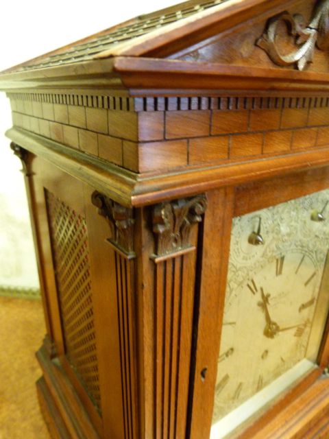 fig 2. A FINE 3-TRAIN WALNUT BRACKET CLOCK