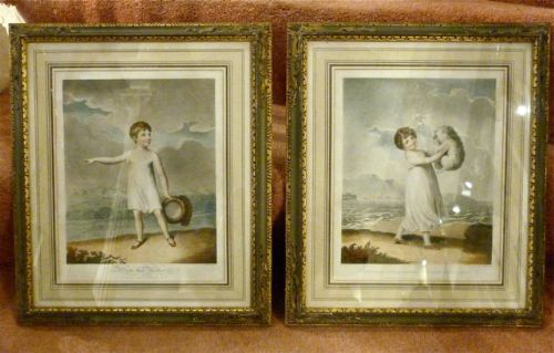 A Delightful Pair of Stipple Engravings