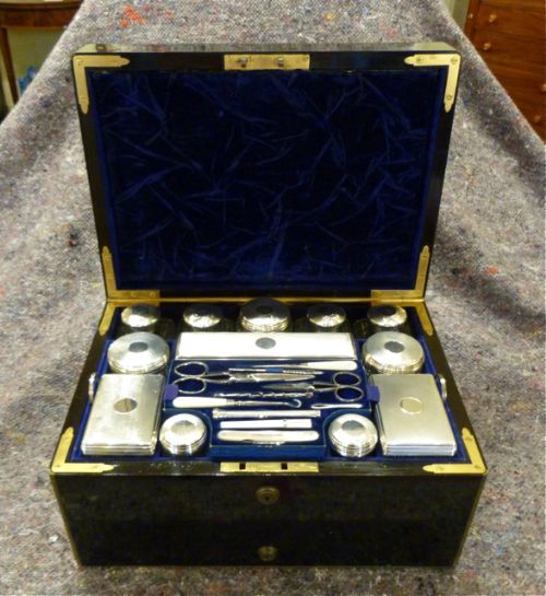 A Large Fully-fitted Lady's Dressing & Jewellery Box