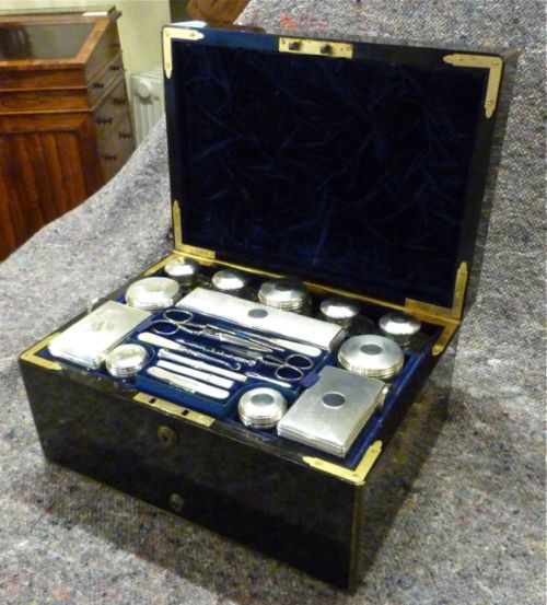 fig 1. A LARGE FULLY-FITTED LADY'S DRESSING & JEWELLERY BOX