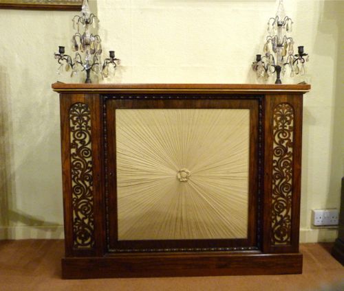 A Fine Rosewood and Amboyna Side Cabinet