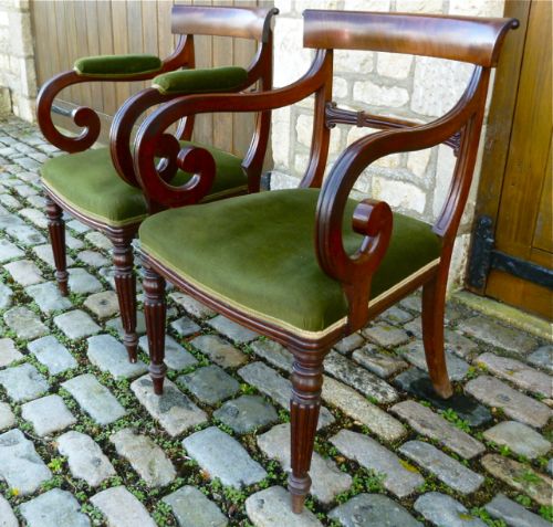 Fine Pair of Gillows Carver Dining Chairs