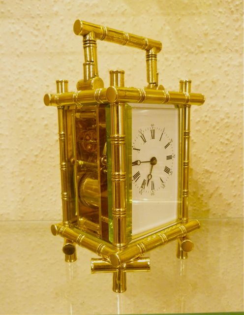 fig 1. RARE FRENCH CARRIAGE CLOCK in CAST
