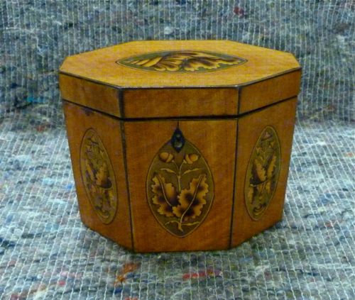 Inlaid Satinwood Tea Caddy