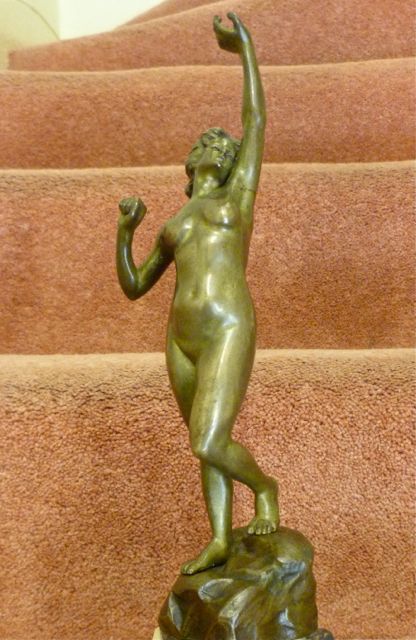 A Charming Bronze Nude Sculpture