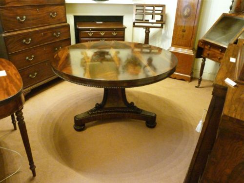 fig 1. FINE ROSEWOOD CENTRE OR HALL TABLE BY GILLOWS