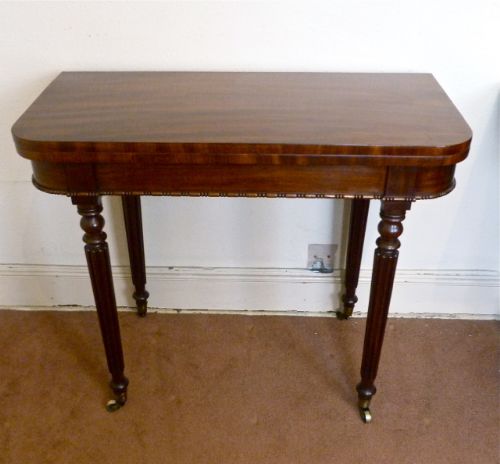 fig 1. FINE QUALITY MAHOGANY CARD TABLE BY GILLOWS