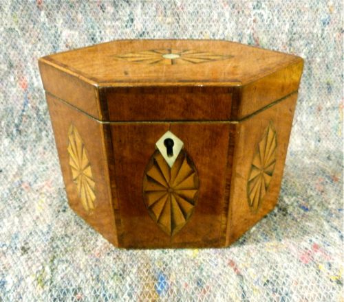 Good Sheraton Period Satinwood Tea Caddy
