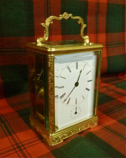 fig 1. A SUPERB EARLY FRENCH ENGRAVED CARRIAGE CLOCK
