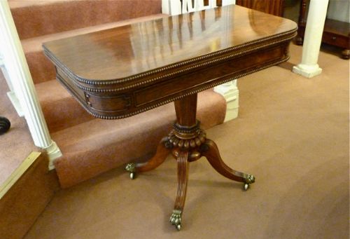 A Very Fine Rosewood Card Table by Gillows