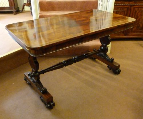 Fine Rosewood Library Writing Table