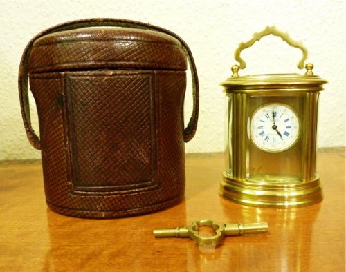 Fine French Miniature Oval Carriage Clock Timepiece