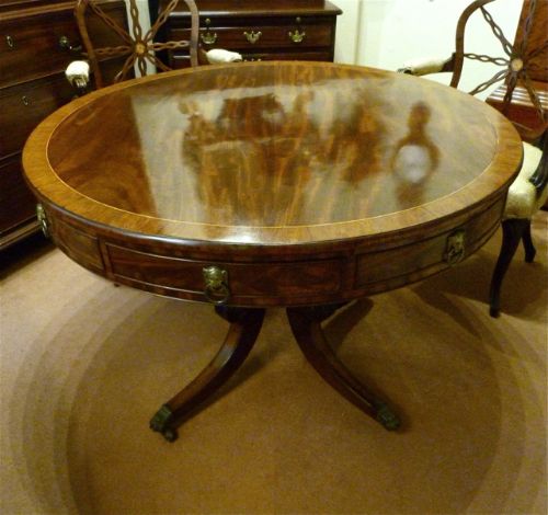 A Very Fine Late Georgian Mahogany Drum Table