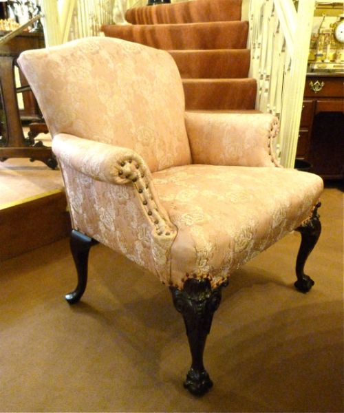 Georgian Style Upholstered "Gainsborough" Armchair