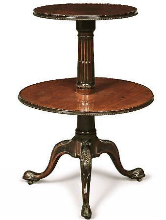 Good George III 2-Tier Mahogany Dumb Waiter