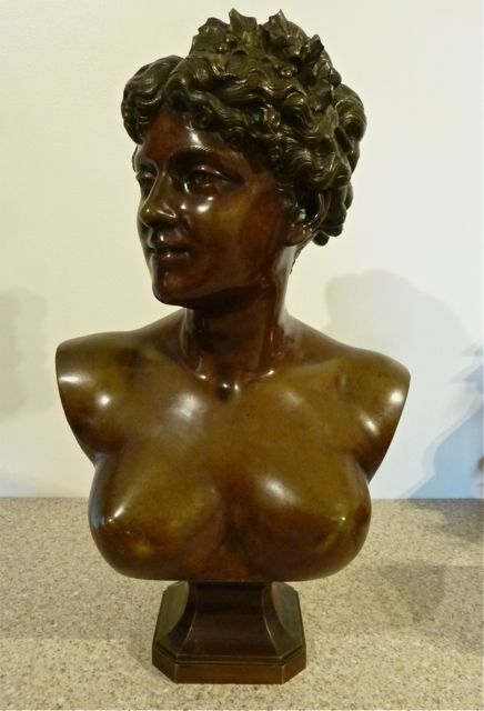 A Large and Impressive Bronze Portrait Sculpture