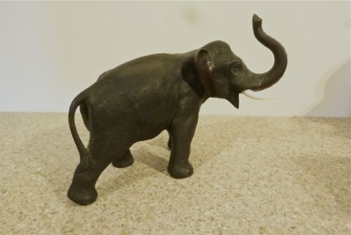A Realistic Japanese Meiji Period Bronze Elephant