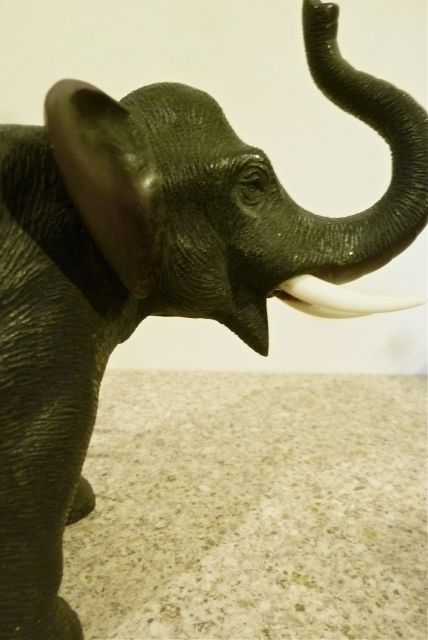 fig 1. A REALISTIC JAPANESE MEIJI PERIOD BRONZE ELEPHANT