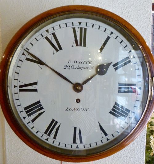 fig 1. A GOOD MAHOGANY ENGLISH FUSEE WALL CLOCK