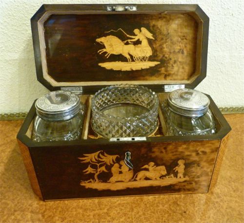 A Superb Regency Tea Caddy Dated 1807