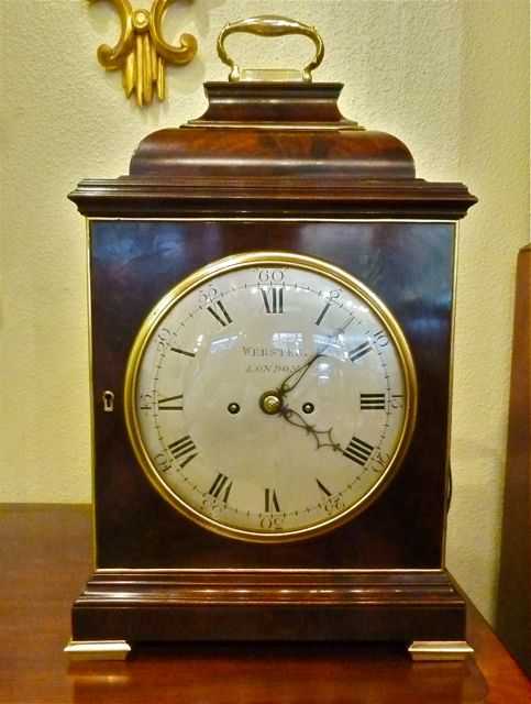 Very Fine English Verge Bracket Clock by Webster