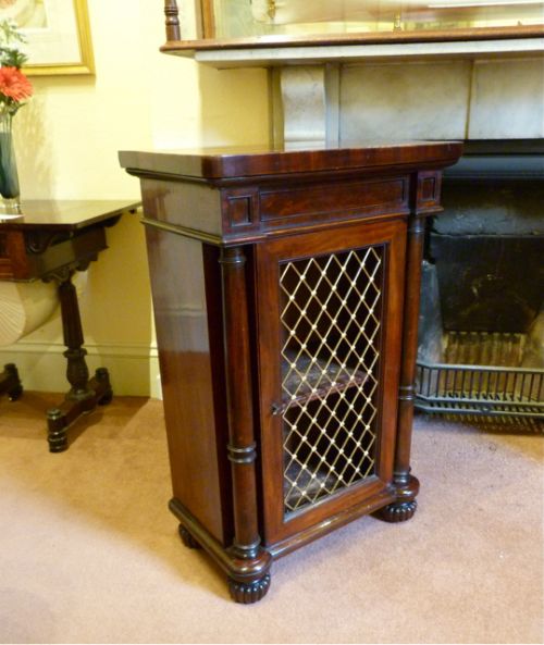 fig 1. FINE PAIR OF LIBRARY CABINETS BY GILLOWS