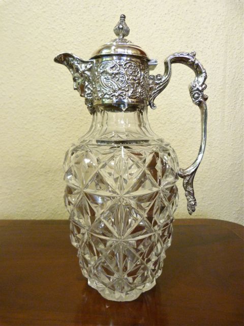 Victorian Silver-mounted Cut-glass Claret Jug