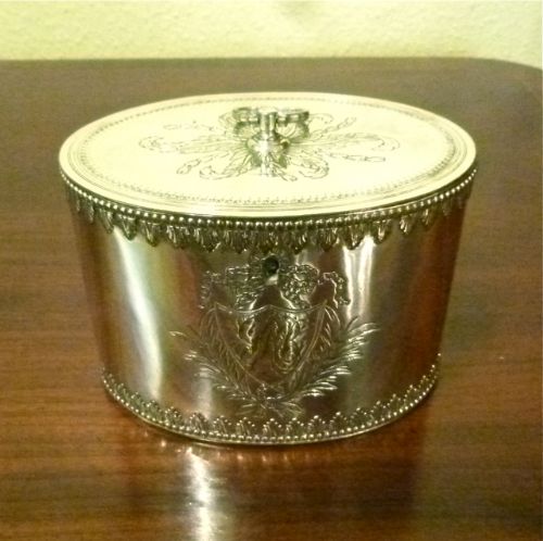 George III Old Sheffield Plate Tea Caddy