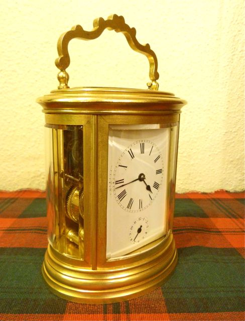 fig 1. HIGH QUALITY FRENCH OVAL CARRIAGE CLOCK