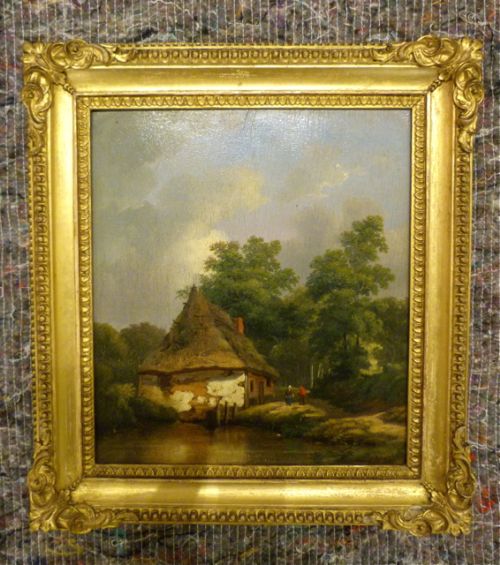 A Charming English Oil Painting on Oak Panel