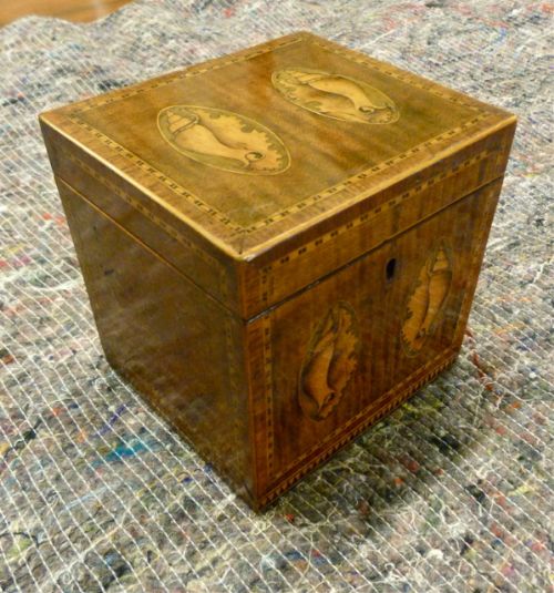 Good Early 19th Century Inlaid Tea Caddy