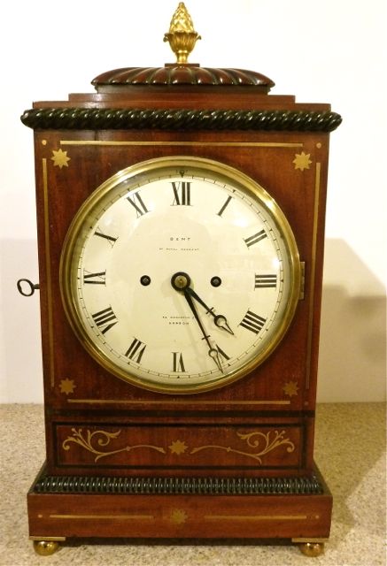 19th Century Brass-inlaid Bracket Clock by Dent