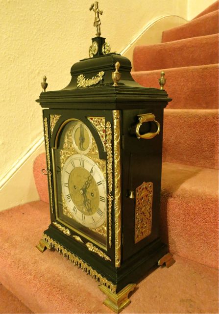 fig 1.  GEORGE III LONDON VERGE BRACKET CLOCK