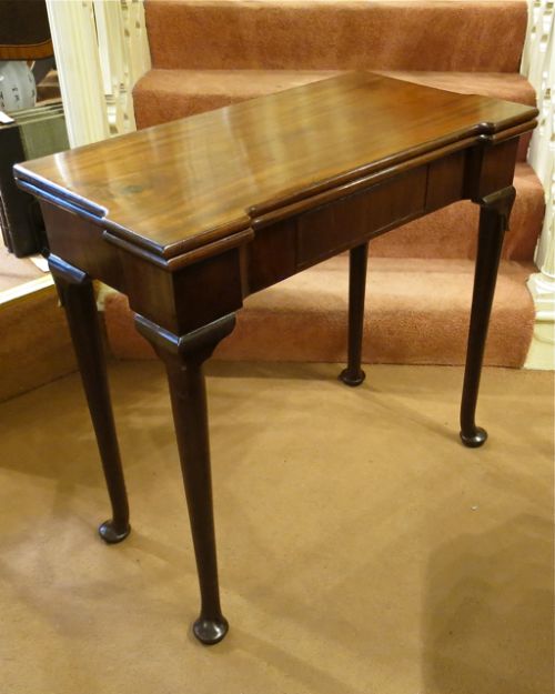 Small George II Solid Mahogany Card Table