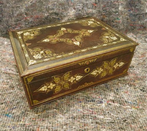 fig 1. FITTED SEWING BOX WITH SUPERB ORIGINAL CONTENTS