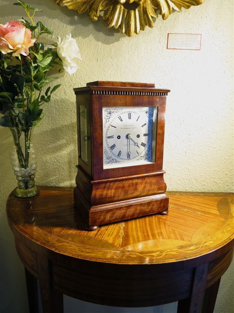 Compact English "Four-glass" Library or Mantle Clock