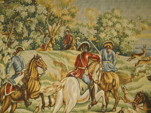 fig 1. LARGE FRENCH AUBUSSON STYLE WALL HANGING TAPESTRY