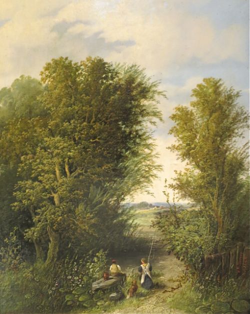 S.j.barnes (?): A Rural Oil on Panel