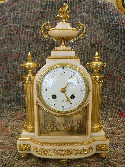 Rare French Marble & Ormolu Mantle Clock