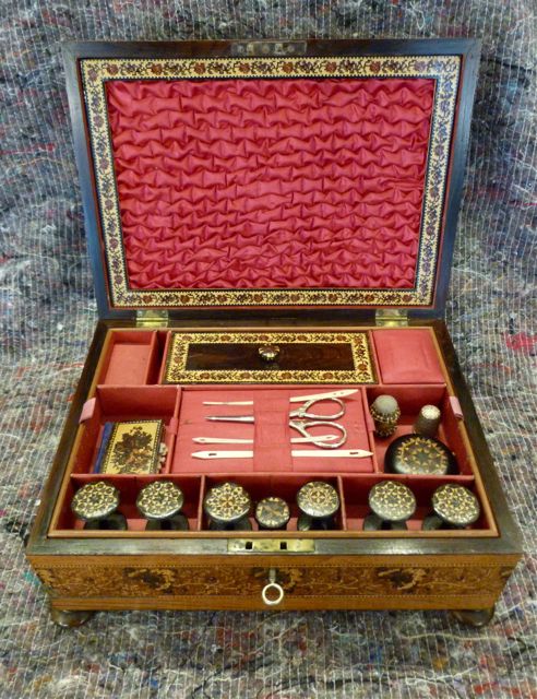 Fitted Tunbridge-ware Sewing Box