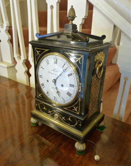 fig 1. FINE ENGLISH REGENCY BRACKET CLOCK OF SMALL SIZE