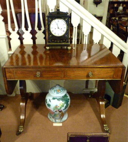 fig 1. ELEGANT SLENDER REGENCY ROSEWOOD SOFA TABLE