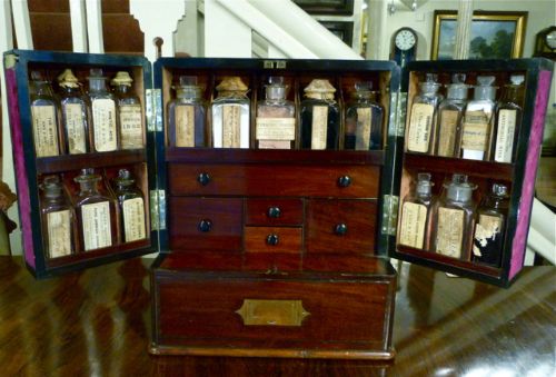 Large Fully-fitted Mahogany Apothecary's Cabinet