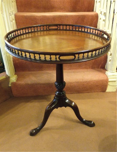 George III Solid Mahogany Galleried Occasional Table