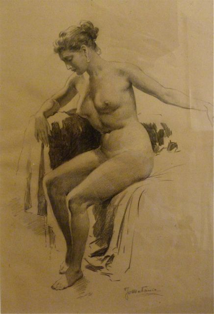 fig 1. FORTUNINO MATANIA: A CHARMING PENCIL DRAWING