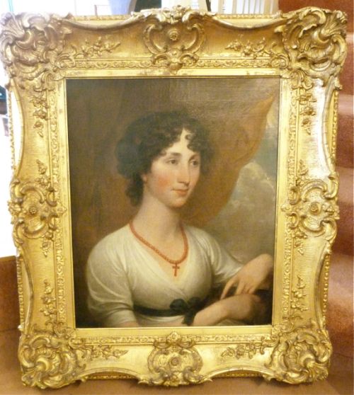 A Good Oil on Canvas Portrait from the Jane Austen Period.