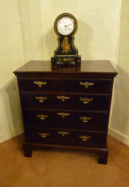A Small George II Solid Mahogany Chest-of-drawers